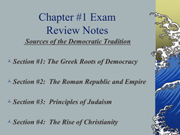 Chapter #1 Exam Review Notes