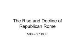 Republican Rome - History Classes