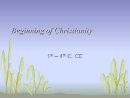 Beginning of Christianity