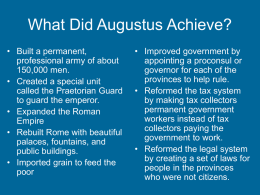 What Did Augustus Achieve?