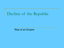 Decline of the Republic