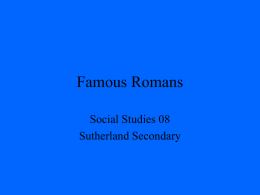 Famous Romans - sabresocials.com
