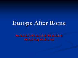 Europe After Rome - Miami Beach Senior High School