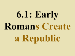 6.1 Rome Notes