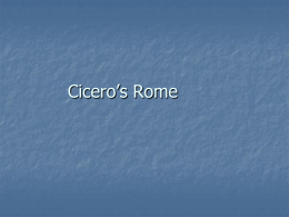 Cicero`s Rome