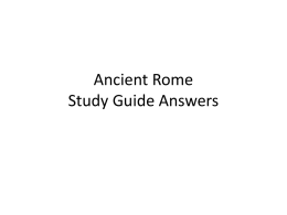 Ancient Rome Study Guide Answers