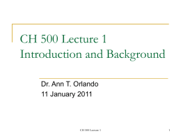 CH 500 Lecture 1 Introduction and Background