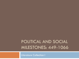 Political and Social Milestones: 449-1066