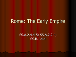 Rome: The Early Empire - Miami Beach Senior High School