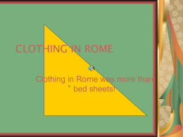 clothing in rome