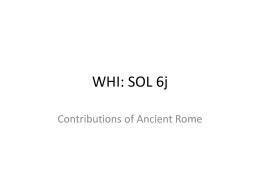 Contributions of ancient Rome