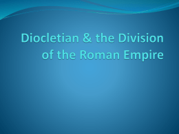 Diocletian & Division of Rome