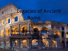 Rome Legacies Power Point