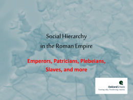 Social Hierarchy Rome