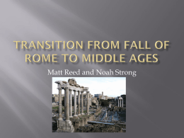 Transition From Fall of Rome to Middle Ages