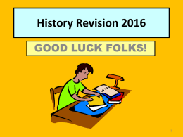 History Revision 2016