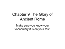 Chapter 9 The Glory of Ancient Rome