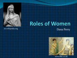 Roles of Women - missyoungsclass