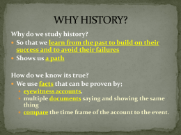 WHY HISTORY? - Pottstown School District