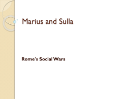 Marius and Sulla - CLIO History Journal
