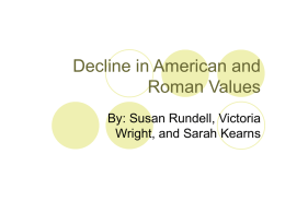Decline in American and Roman Values