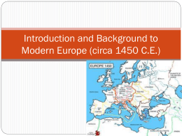 intro to early modern europe