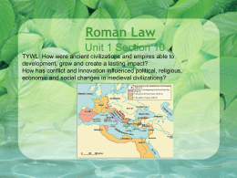 WHPP Unit 1 Section 10 Roman Law