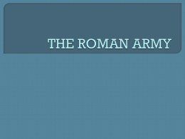 the roman army - MSP Humanities at IISB