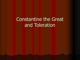 Constantine the Great and Toleration