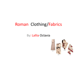 Roman Clothing/Fabrics