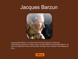 Jacques Barzun Powerpoint