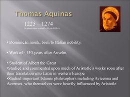 Aquinas - University of Arizona
