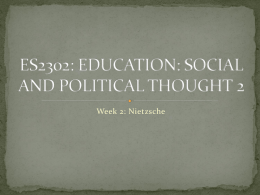 ES2302: EDUCATION: SOCIAL AND POLITICAL THOUGHT 2