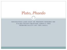 Plato, Phaedo - Cape Breton University