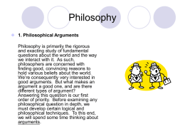 1. Philosophical Arguments