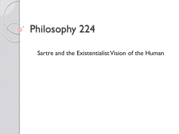 Sartre and the Existentialist Vision of the Human