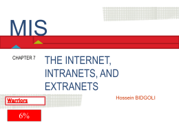 MIS THE INTERNET, INTRANETS, AND EXTRANETS