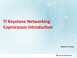 KeyStone I Network Coprocessor
