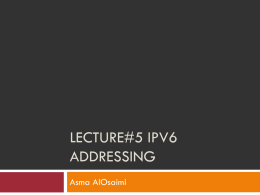 lecture05_ipv6 - KSU Faculty Member websites