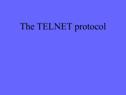 The TELNET Protocol