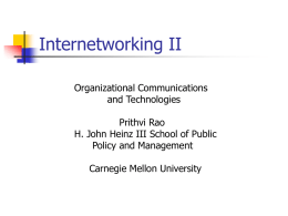 Internetworking II - Andrew.cmu.edu