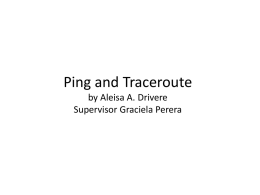 Ping and Traceroute lab