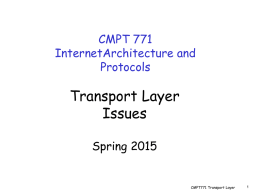 Transport Layer Issues