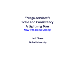 Mega-services - Duke University