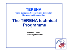 The TERENA Technical Programme