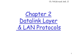 Physical Layer, Data Link Layer, MAC Protocols, ARP