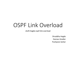 OSPF Link Overload