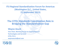 Standards Coordination Document