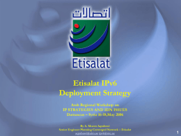 Etisalat IPv6 - ITU-Arab Regional Office