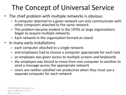 The Concept of Universal Service